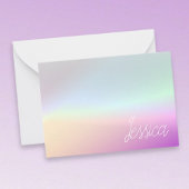 クールグラデーションカラフルグラディエントとスクリプト ノートカード