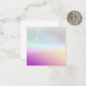 クールグラデーションカラフルグラディエントとスクリプト ノートカード (正面/裏面インサイチュ)