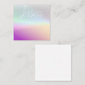 クールグラデーションカラフルグラディエントとスクリプト ノートカード (正面/裏面)
