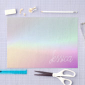 クールグラデーションカラフルグラディエントとスクリプト 薄葉紙 (クラフト)