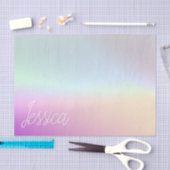 クールグラデーションカラフルグラディエントとスクリプト 薄葉紙 (クラフト)