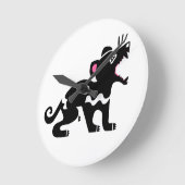 クールグラフィック – タスマニアデビル – オーストラリア ラウンド壁時計 (傾斜)