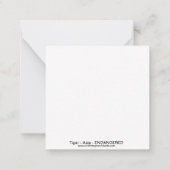 クールグラフィックbigcat - TIGER -動物愛好家- ノートカード (裏面)