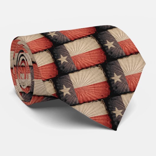 クールグランジテキサス州国旗 ネクタイ (ロール)