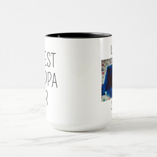 クールグランパエバーカスタム写真パパ誕生日 マグカップ (中央)