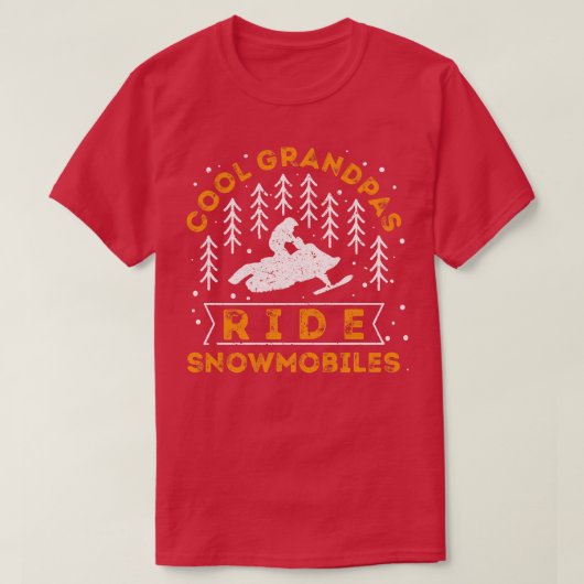 クールグランパス乗りスノーモービル2 Tシャツ (デザイン正面)
