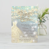 クールグリッターエレガントの光金ゴールドが輝く 招待状 (スタンド正面)