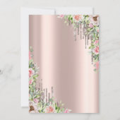 クールグリッタードリップバラ金ゴールドバラスウィート16 招待状 (裏面)