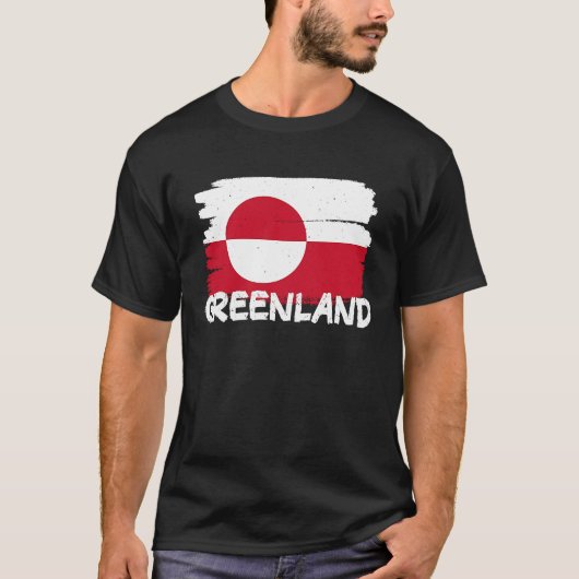 クールグリーンランド国旗 Tシャツ (正面)