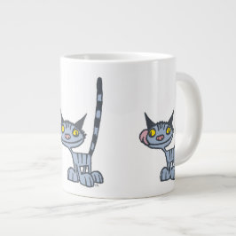 クールグレー・キャラクター猫 ジャンボコーヒーマグカップ