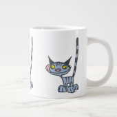 クールグレー・キャラクター猫 ジャンボコーヒーマグカップ (右)