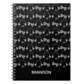 クールゲーマー　パーソナライズされたゲーミングパターン　ブラック ノートブック (正面)