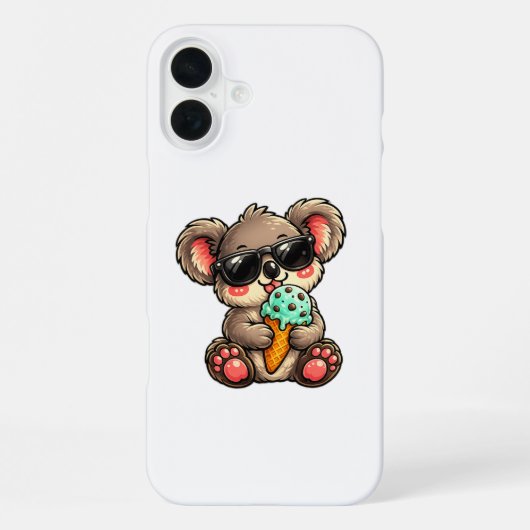 クールコアラアイスクリーム iPhoneケース (裏面)