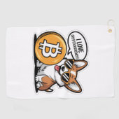 クールコーギーは暗号資産が大好き ゴルフタオル (横)
