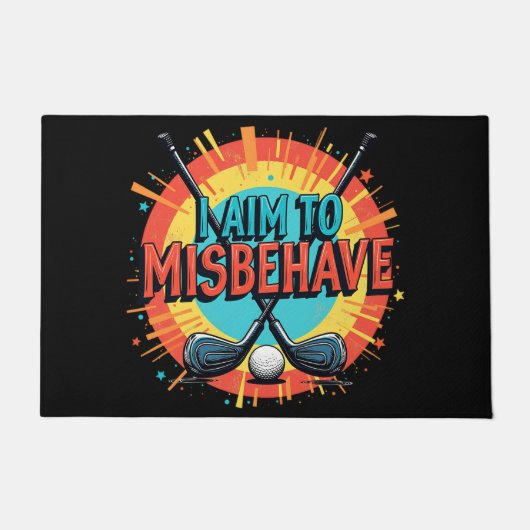 クールゴルフ引用文付きおもしろい ドアマット (正面)