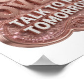 クールゴールド HUNG OVER TALK TO ME TOMORROW ポスター (角)