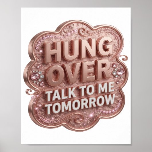 クールゴールド HUNG OVER TALK TO ME TOMORROW ポスター (正面)