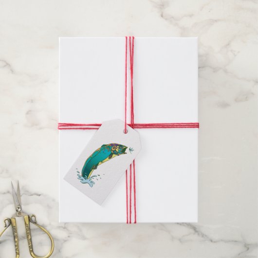 クールサイケデリックさし ギフトタグ (より糸付き)