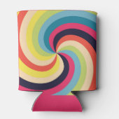 クールサイケデリックレトロクール抽象芸術 缶クーラー (裏面)