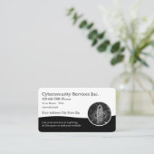 クールサイバーセキュリティテーマ名刺 名刺 (スタンド正面)