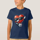 クールサッカー ハートマスコット Tシャツ (正面)