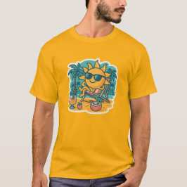 クールサマサン - レトロビーチの雰囲気 Tシャツ