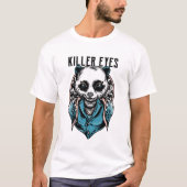 クールサムライパンダTシャツ | 強烈なパンダ戦士 Tシャツ (正面)