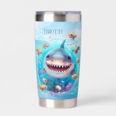クールサメ好きの人に名前を付ける 保温保冷タンブラー (正面)