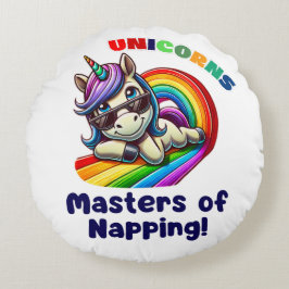 クールサンガリラックスラス付きユニコーン ラウンドクッション