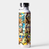 クールサングラスのチックスAIアート ウォーターボトル (右面)