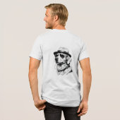 クールサングラス&ヘッドフォンTシャツ付き犬 トライブレンドＴシャツ (フル背面)