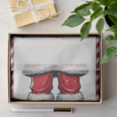 クールサンタインブラックブーツクリスマスホリデー 薄葉紙 (ギフト)