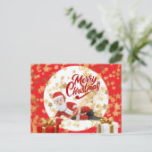 クールサンタクロースのクリスマスホリデー🎅 シーズンポストカード (スタンド正面)