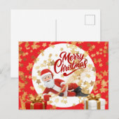 クールサンタクロースのクリスマスホリデー🎅 シーズンポストカード (正面/裏面)
