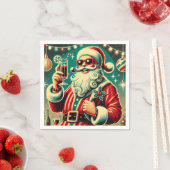 クールサンタ おもしろクリスマス  スタンダードカクテルナプキン (インサイチュ)
