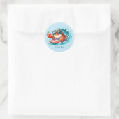 クールサーフィンカニの名前 ラウンドシール (バッグ)