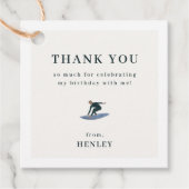 クールサーフィンビーチテーマサンキューユー フェイバータグ (正面)