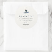 クールサーフィンビーチテーマサンキューユー ラウンドシール (バッグ)