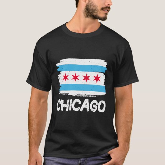 クールシカゴ国旗 Tシャツ (正面)