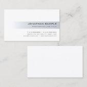 クールシルバーモダンプロフェッショナル上部 名刺 (正面/裏面)