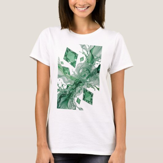クールシルバー抽象芸術 オリジナルTシャツ Tシャツ (正面)