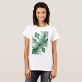 クールシルバー抽象芸術 オリジナルTシャツ Tシャツ (正面フル)
