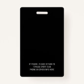 クールシンプルイベントオレンジとブラック バッジ (裏面)