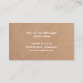クールシンプルクラフトフェイク金ゴールドはさみ美容師 名刺 (裏面)