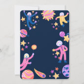 クールシンプルモダン外宇宙誕生会 招待状 (裏面)