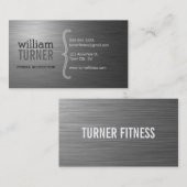 クールシンプルモダン文字トレンディーステンレス鋼 名刺 (正面/裏面)