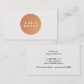 クールシンプルモダンDesigner銅円 名刺 (正面/裏面)