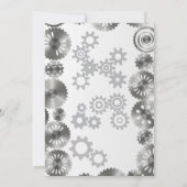 クールシンプル機械式ボーイズ誕生日招待状 招待状 (裏面)