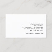 クールシンプル素朴抽象芸術 名刺 (裏面)