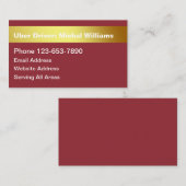 クールシンプルUber運転者乗り歓迎名刺 名刺 (正面/裏面)